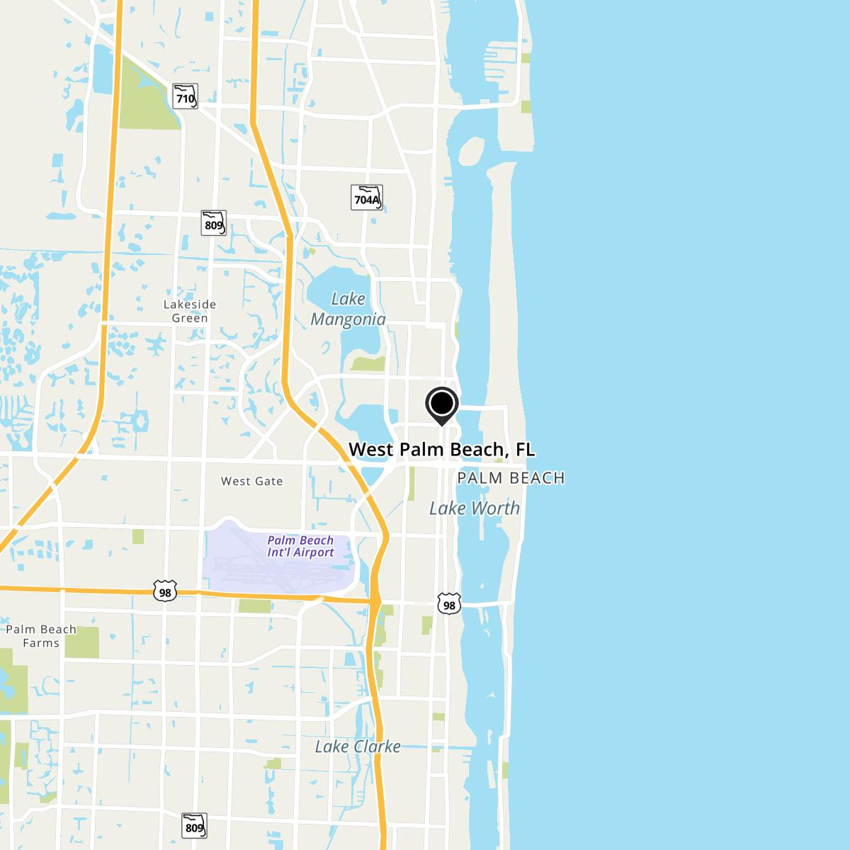 West Palm Beach, Fl Map &amp;amp; Directions - Mapquest with Map of West Palm Florida