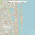 West Palm Beach Florida Us City Street Mapfrank Ramspott Pertaining To Map Of West Palm Florida
