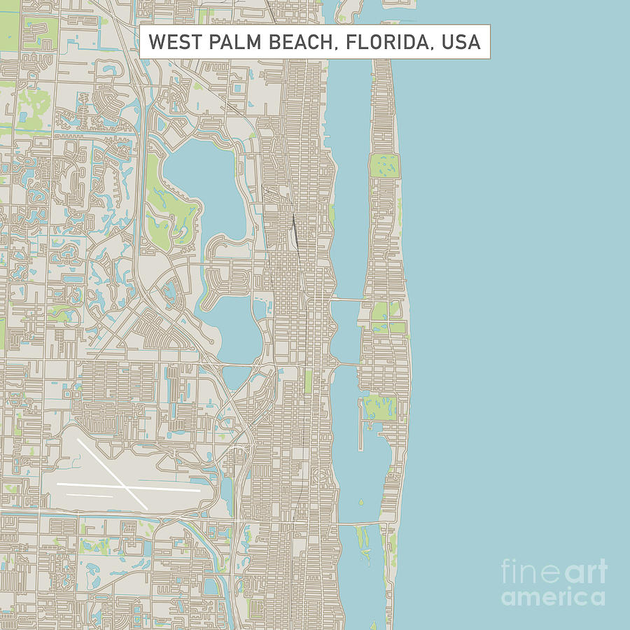 West Palm Beach Florida Us City Street Mapfrank Ramspott pertaining to Map Of West Palm Florida