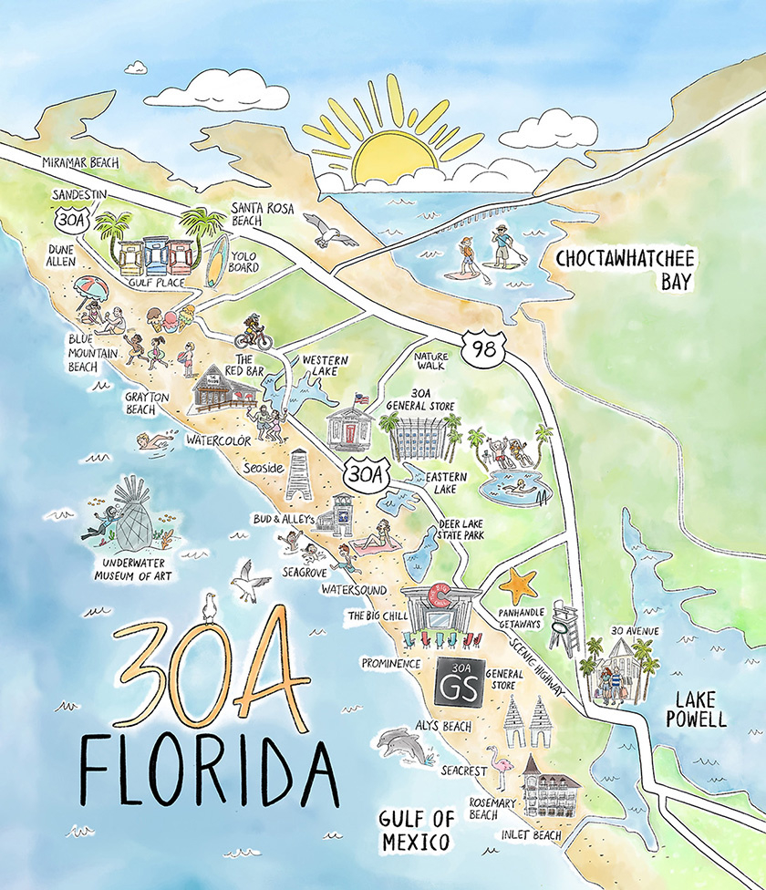 What Is 30A? A Beginners Guide To 30A Florida | in Map Of 30A Florida Beaches