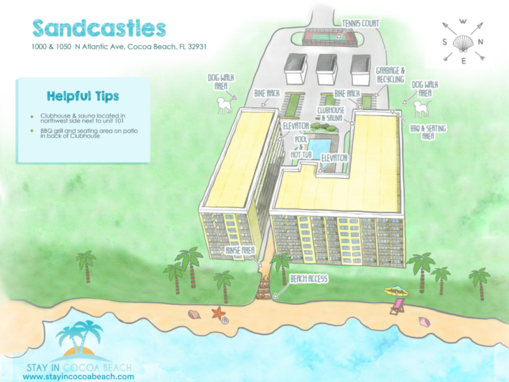 Map of Hotels in Cocoa Beach Florida