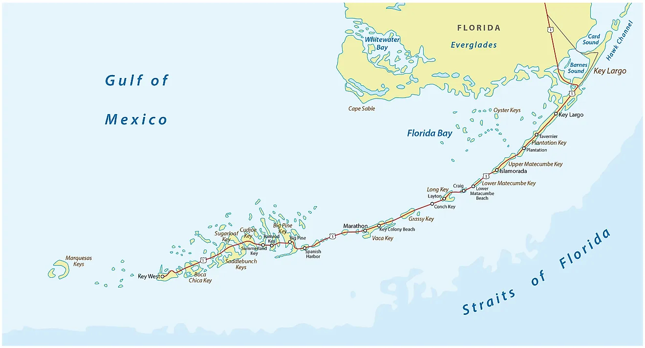 Where Are The Straits Of Florida? - Worldatlas throughout Straits of Florida on a Map