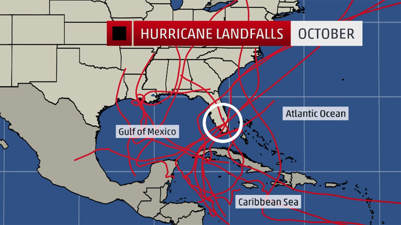 Where The October Hurricane Threat Is The Greatest | The Weather in Map Of Florida Hurricane Landfalls