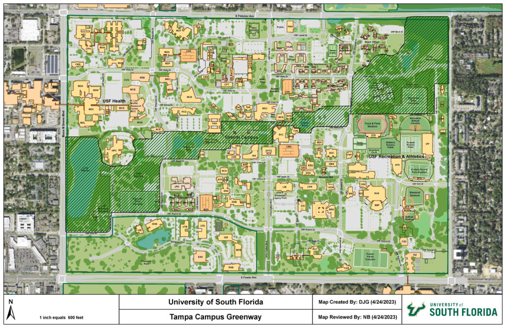 Map Of University Of South Florida Tampa Campus | Maps Of Florida