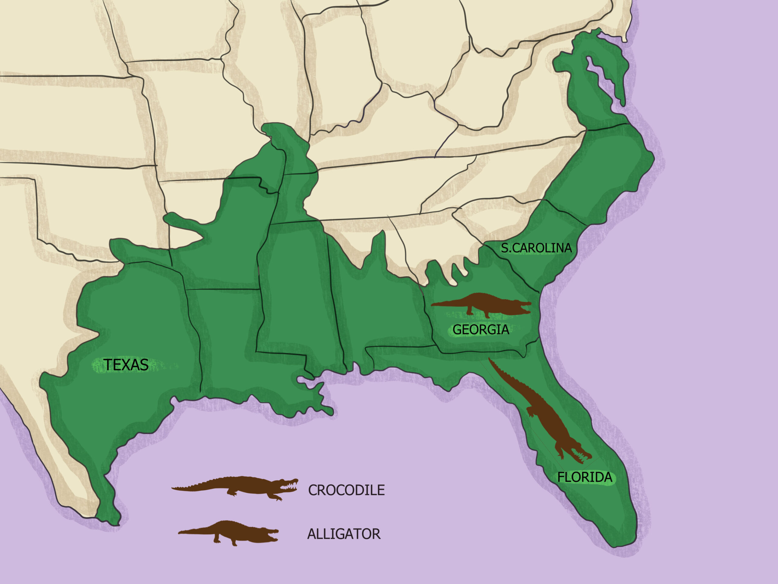 Wikihow Map Comparing Range Of Alligators And Crocodiles : R with regard to Map of Alligators in Florida
