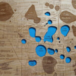 Winter Haven Chain Of Lakes Florida   Precision Laser Cut/Engraved In Map Of Florida Winter Haven