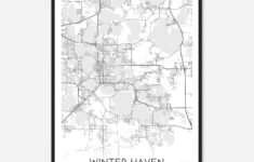 Winter Haven Florida Map Poster, Modern Home Decor Wall Art Print - Custom  Maps &amp; Posters with Map Of Florida Winter Haven