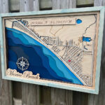 Wood Map   Mexico Beach,Florida | White Sands Woodwork Intended For Map Of Mexico Beach Florida