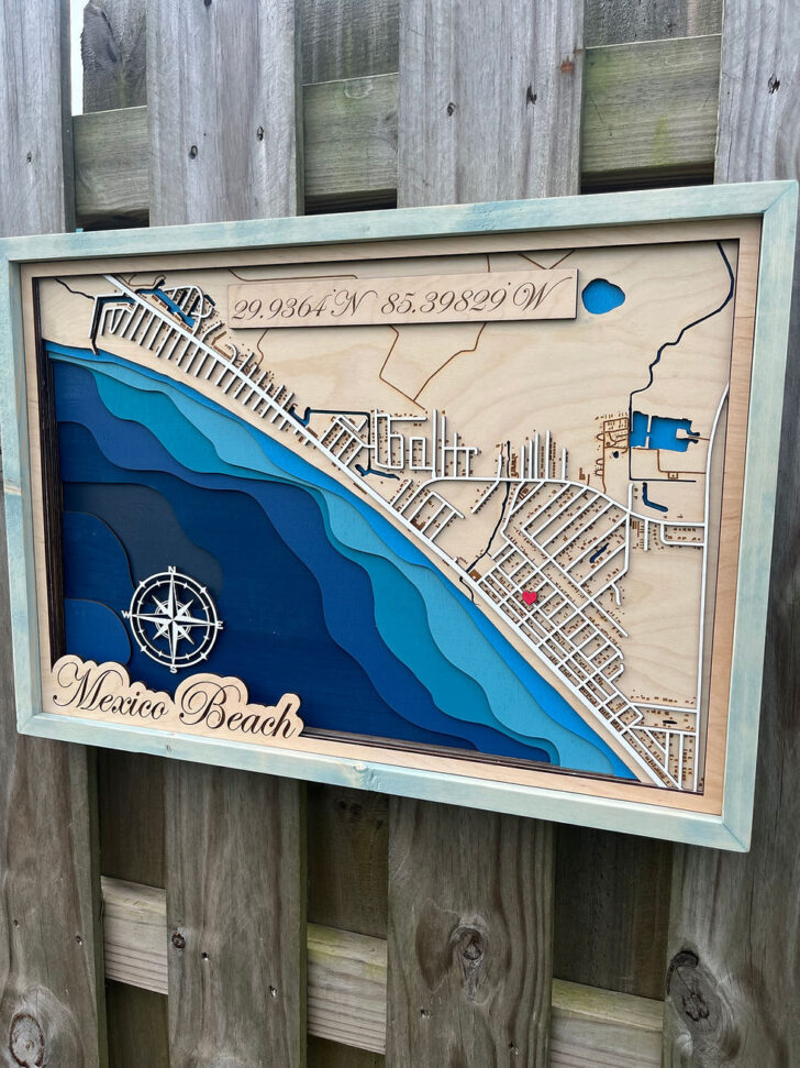 Map of Mexico Beach Florida