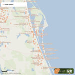 Zip Codes In Brevard County, Florida Within Map Of Brevard County In Florida