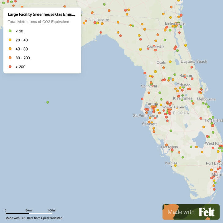 Map of Industries in Florida