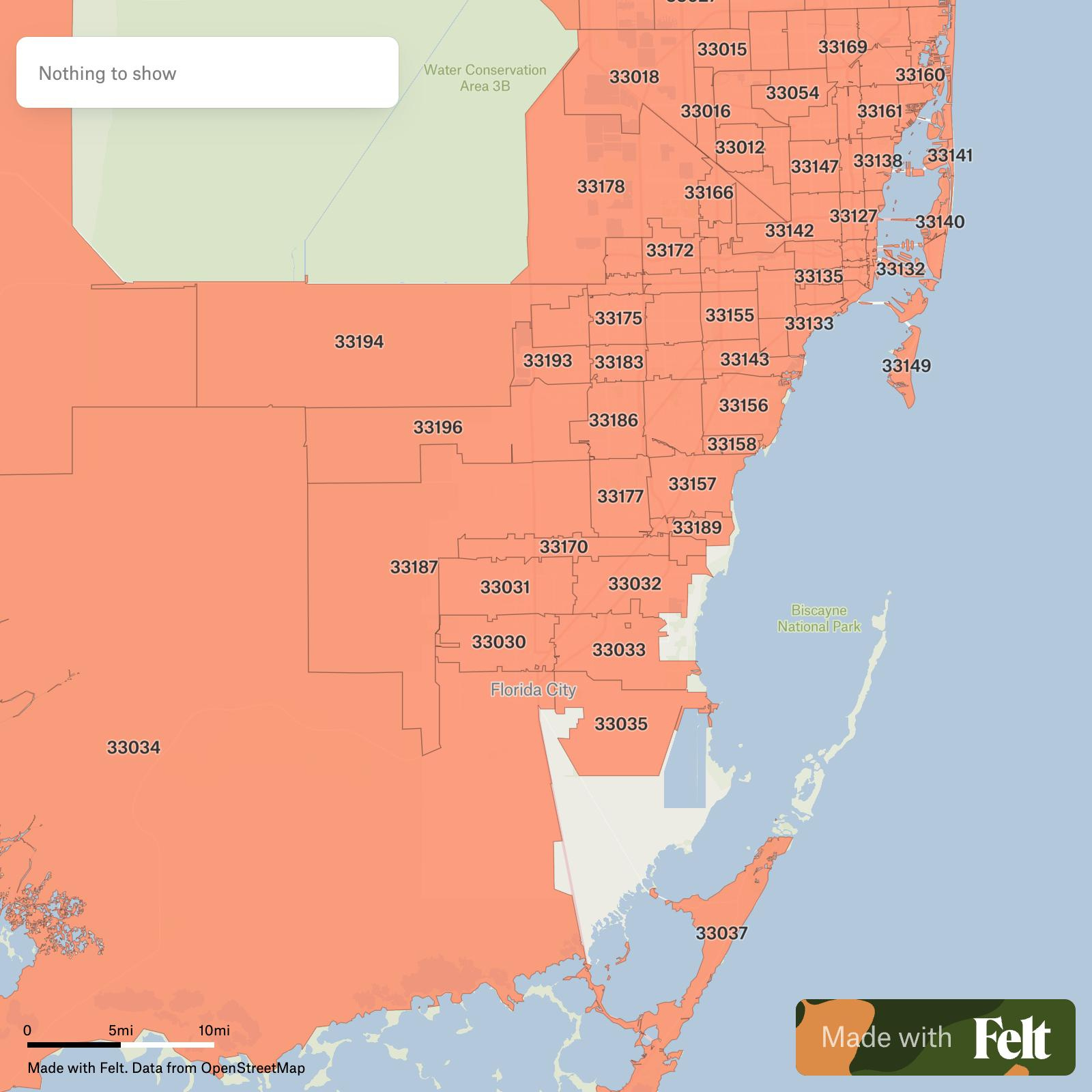 Zip Codes In Miami-Dade County, Florida within Zip Code Map of Miami Dade County Florida