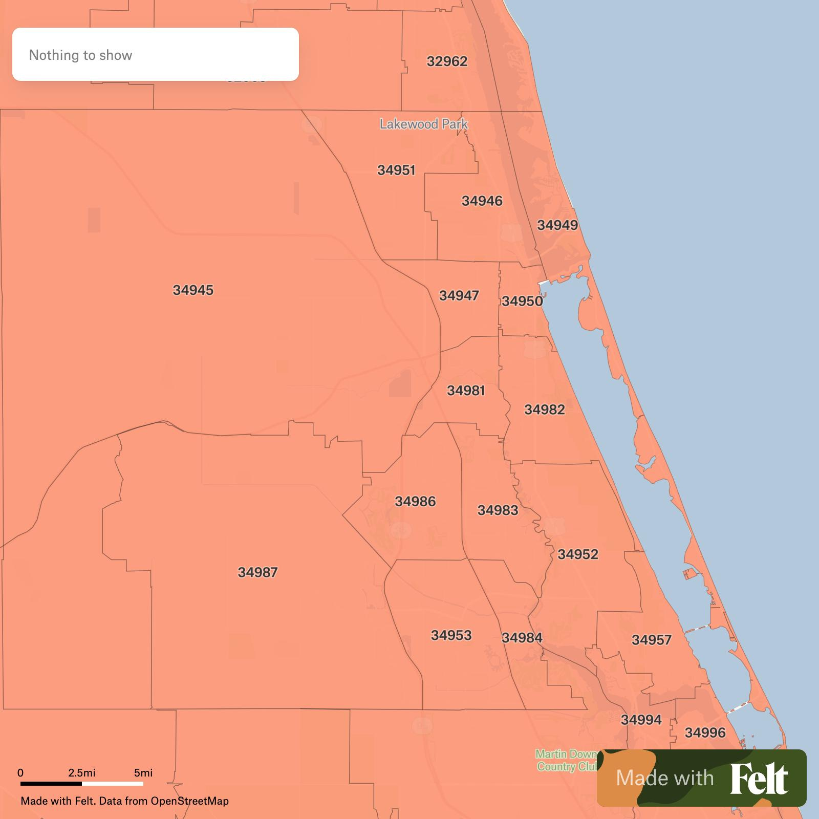 Zip Codes In St. Lucie County, Florida for Map of Florida Port St Lucie